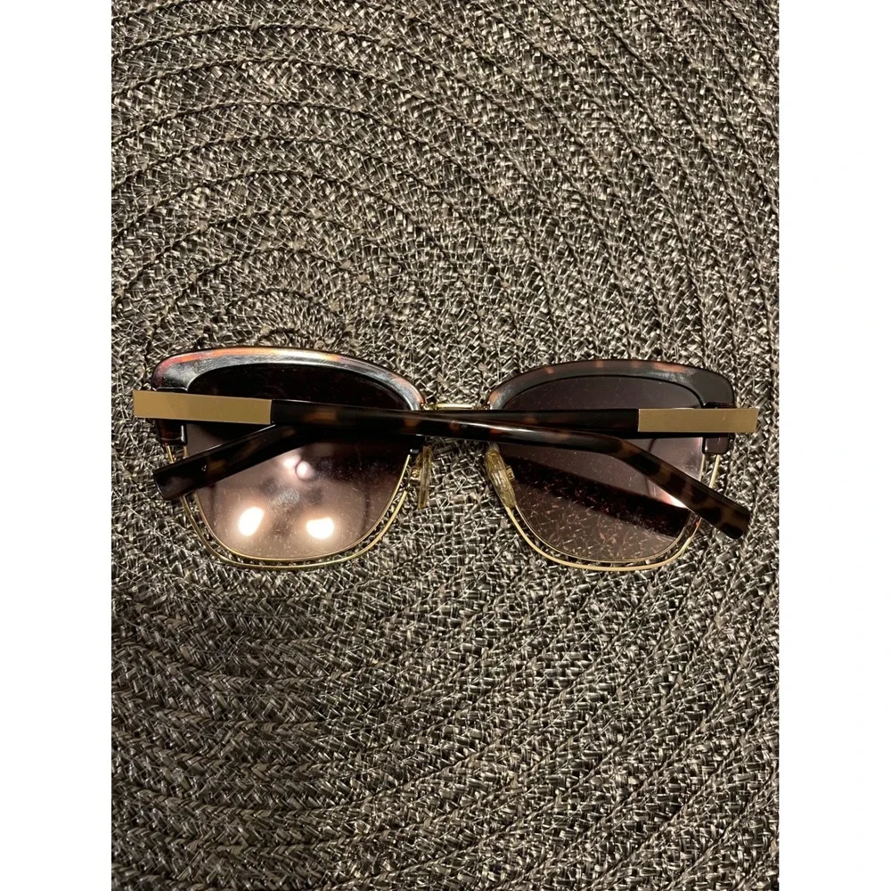 Freyrs Iris 109-1 Sunglasses Tortoise Gold Square Frame Brown Gradient Lens